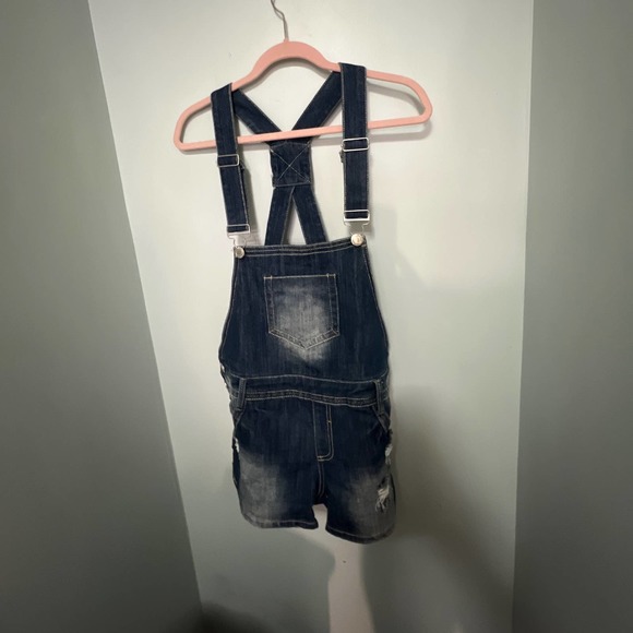 Sale!! Almost famous size 13 short romper DENIM - Picture 1 of 7
